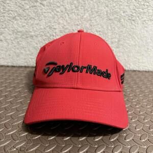 TaylorMade TP5 Adjustable Golf Hat Red Black Cap Men’s